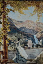 Load image into Gallery viewer, Tache Tapestry Faraway Longing Coastal Mountain Range Wall Hanging Artwork 28 x 31 (13606)