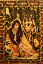 Load image into Gallery viewer, Tache Tapestry Runs With Wolves Native Tribal Wall Hanging 28 x 47 (12082)