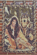 Load image into Gallery viewer, Tache Tapestry Runs With Wolves Native Tribal Wall Hanging 28 x 47 (12082)
