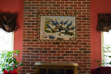 Load image into Gallery viewer, Tache Larkspur Tapestry Sunlight Radiance Blue Floral Wall Hanging Art 33 x 24 (13018)