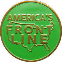 Load image into Gallery viewer, GL8-005 Warrior Mindset Challenge Coin Thin Green Line Border Patrol Agent Army Marines