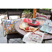 Load image into Gallery viewer, Washington DC Hand-Embroidered Pillow by CatStudio