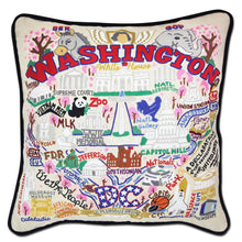 Load image into Gallery viewer, Washington DC Hand-Embroidered Pillow by CatStudio