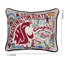 Load image into Gallery viewer, Washington State University Collegiate Embroidered Pillow by CatStudio