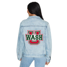 Load image into Gallery viewer, WashU Classic Logo Denim Jacket