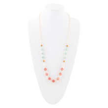 Load image into Gallery viewer, Watermelon Kiss Mint Jasper Golden Long Necklace