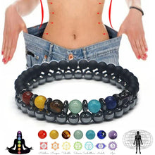 Load image into Gallery viewer, 7 Chakra Balance &amp; Weight Loss Support Magnetic Bracelets