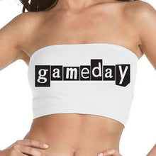 Load image into Gallery viewer, Game Day Block White Bandeau Top
