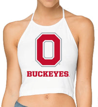 Load image into Gallery viewer, Ohio State OSU Buckeyes White Halter Top