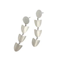 Load image into Gallery viewer, White Arrow Moonglow Earrings *