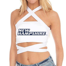 Load image into Gallery viewer, New Hampshire Wildcats White Multi Way Bandeau Top