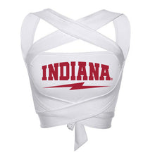 Load image into Gallery viewer, Indiana Hoosiers White Multi Way Bandeau Top