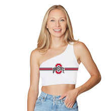 Load image into Gallery viewer, Ohio State OSU Buckeyes White Shoulder Top
