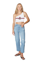Load image into Gallery viewer, Ohio State OSU Buckeyes White Shoulder Top