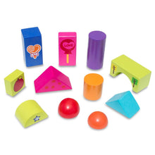 Load image into Gallery viewer, Set of 90 Colorful Wooden Building Blocks Educational Stacking Toy Castle