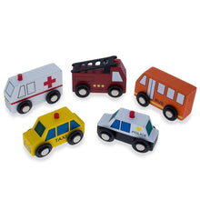 Load image into Gallery viewer, Set of 40 Pieces City Vehicles, Buildings, and Signs Wooden Blocks