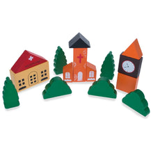 Load image into Gallery viewer, Set of 40 Pieces City Vehicles, Buildings, and Signs Wooden Blocks