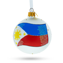 Load image into Gallery viewer, Flag of Philippines Glass Ball Christmas Ornament 3.25 Inches