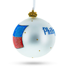 Load image into Gallery viewer, Flag of Philippines Glass Ball Christmas Ornament 3.25 Inches
