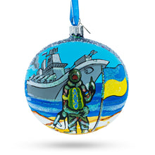 Load image into Gallery viewer, Ukrainian Heroes Glass Ball Christmas Ornament 4 Inches
