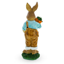 Load image into Gallery viewer, Hardworking Father Bunny with Carrots Basket and Shovel Figurine