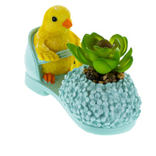 Load image into Gallery viewer, Easter Chick Planter – Decorative Shoe-Shaped Succulent Pot with Floral Accents