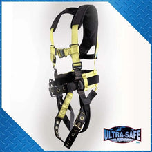 Load image into Gallery viewer, Full Body Harness w/ 3 D-Rings Tongue Buckle Legs, Chest Quick Release,Tool Belt and X-Pad