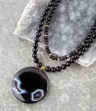 Load image into Gallery viewer, Xavier Black Onyx Pendant Necklace