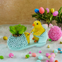 Load image into Gallery viewer, Easter Chick Planter – Decorative Shoe-Shaped Succulent Pot with Floral Accents