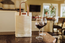 Load image into Gallery viewer, Pinot Jute 2 Bottle Insulated Wine Bag
