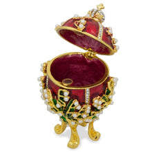Load image into Gallery viewer, 1898 Lilies of the Valley Royal Imperial Metal Easter Egg 3.5 Inches