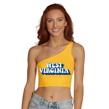 Load image into Gallery viewer, West Virginia Mountaineers Retro One Shoulder Top