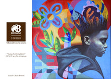 Load image into Gallery viewer, 'YOUNG CONTEMPLATION' S. Ross Browne Greeting Card: 5x7 Frame Ready