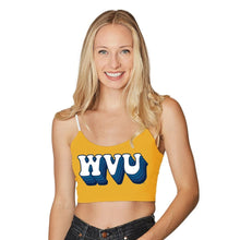 Load image into Gallery viewer, West Virginia Mountaineers Gold Spaghetti Tank