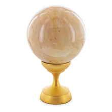 Load image into Gallery viewer, Yellow Polished Marble Stone Sphere