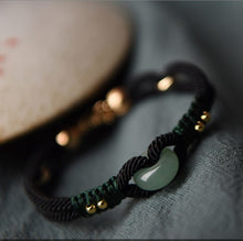 Load image into Gallery viewer, Lucky Jade Bead Braided Bracelet