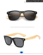 Load image into Gallery viewer, Retro Wood Frame Sunglasses