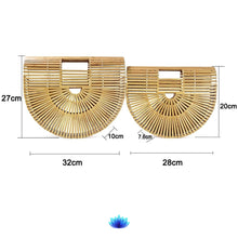 Load image into Gallery viewer, Elegant Bamboo Moon Basket Bag - 5 Colors
