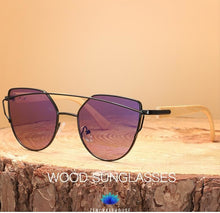 Load image into Gallery viewer, Cat Eye Bamboo Sunglasses