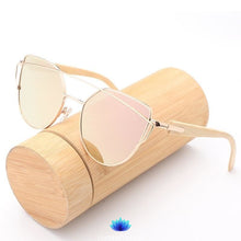 Load image into Gallery viewer, Cat Eye Bamboo Sunglasses