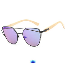 Load image into Gallery viewer, Cat Eye Bamboo Sunglasses