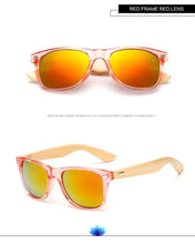 Load image into Gallery viewer, Retro Wood Frame Sunglasses