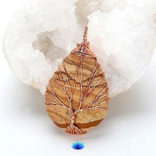 Load image into Gallery viewer, Eternity Jasper Tree of life Necklace