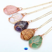 Load image into Gallery viewer, Eternity Jasper Tree of life Necklace