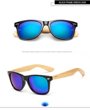 Load image into Gallery viewer, Retro Wood Frame Sunglasses