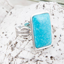 Load image into Gallery viewer, Zion Blue Turquoise and Sterling Silver Ring
