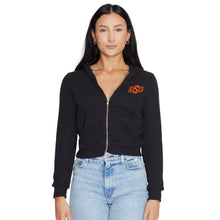 Load image into Gallery viewer, Oklahoma State Waffle Knit Zip Up Hoodie